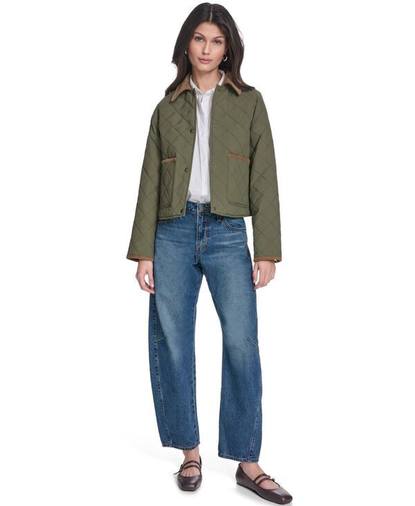 リーバイス レディース アウター ジャケット・ブルゾン キルティング Levis Womens Diamond Quilted Jacket Olive オリーブ