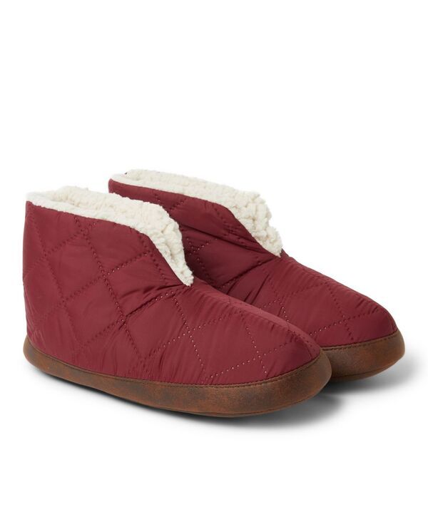ディアフォームズ レディース シューズ ブーツ・レインブーツ ナイロン Dearfoams Womens Haven Warm Up Nylon Bootie Slippers Cabernet