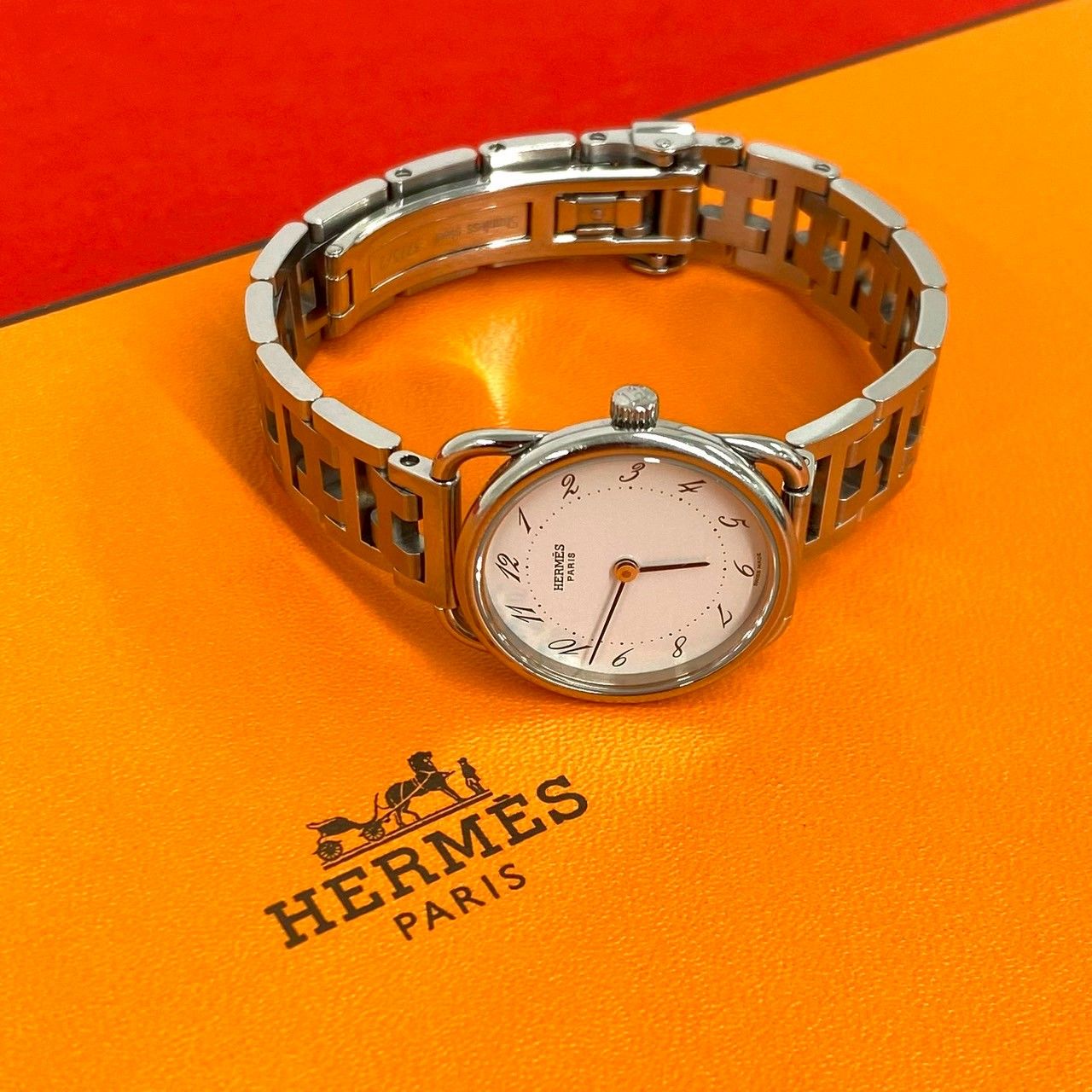 HERMES 腕時計 クォーツ ステンレス 稼働品 極 美品 HERMES エルメス ヴィンテージ アルソー ステンレス