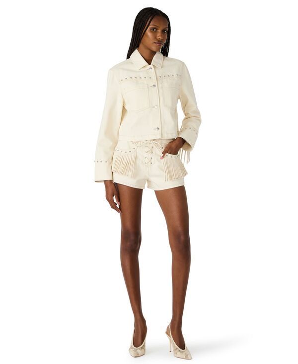 スティーブ マデン レディース アウター ジャケット・ブルゾン Steve Madden Womens Cheyenne ButtonFront Jacket Natural