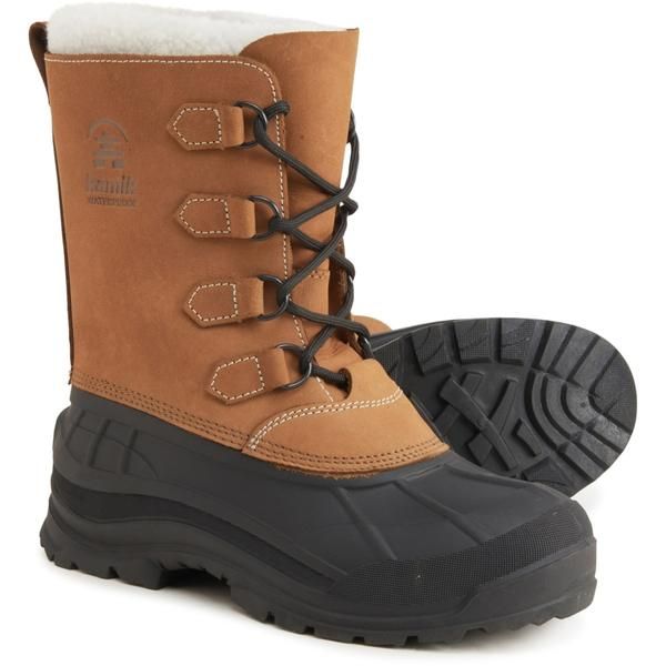 カミック メンズ シューズ ブーツ・レインブーツ Kamik Hamberg Pac Boots Waterproof Insulated For Men Tan タン