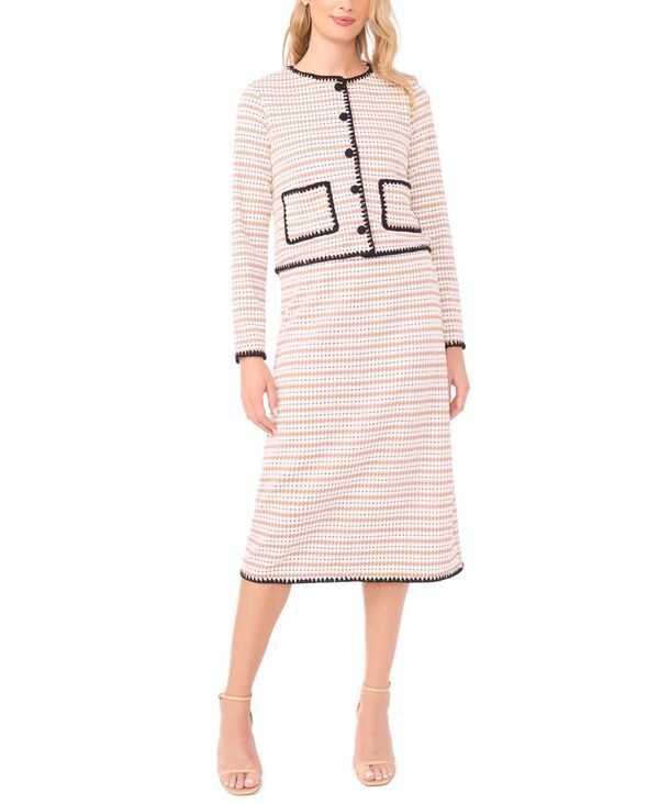 セセ レディース ボトムスカート ミディ ニット CeCe Womens Crochet Detail Knit Midi Skirtoffee