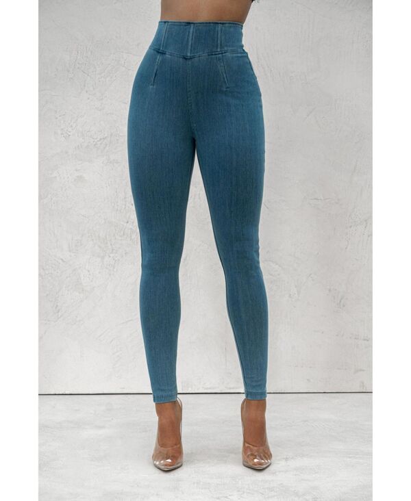 ジェイラックスレーベル レディース ボトムス デニムパンツ ジーンズ JLUXLABEL Womens ALICE HIGH WAISTED JEANS Denim デニム