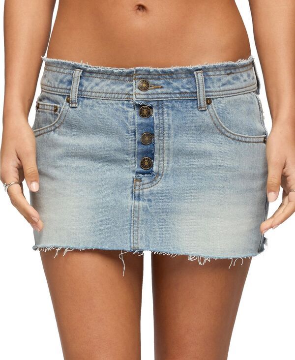 アディクテッド レディース ボトムスカート ミニ デニム Edikted Womens Emree Distressedenimini Skirt Lightblue ブルー