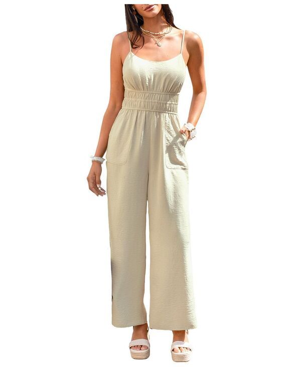 カップシー レディース トップス ジャンプスーツ Cupshe Womensquare Neck Unlined Jumpsuit Beigekhaki カーキ