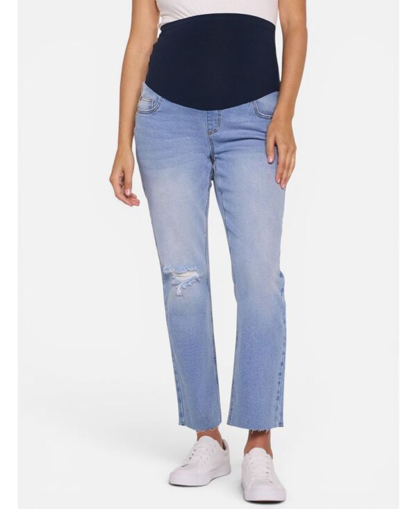 マザーフッドマタニティー レディース ボトムス デニムパンツ ストレート ジーンズ Womensecret Fit Over the Belly Slim Straight Leg Jeans Mot