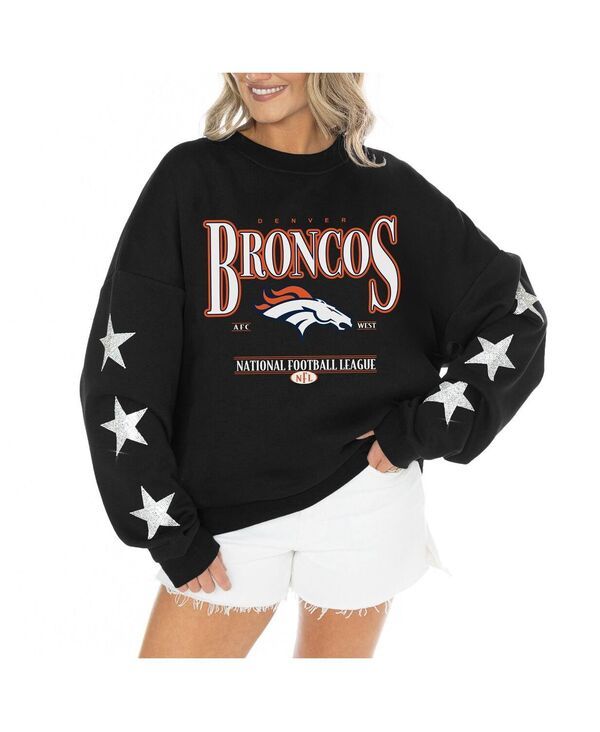 ゲームデイ・クチュール レディース アウター パーカー・スウェット Gameday Couture Womens Black Denver Broncos Rhinestone Star Sleeve