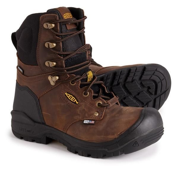 キーン メンズ シューズ ブーツ・レインブーツ Keen Independence Boots Waterproof Carbon Fiber Safety Toe For Men Dark Eart 19,426円