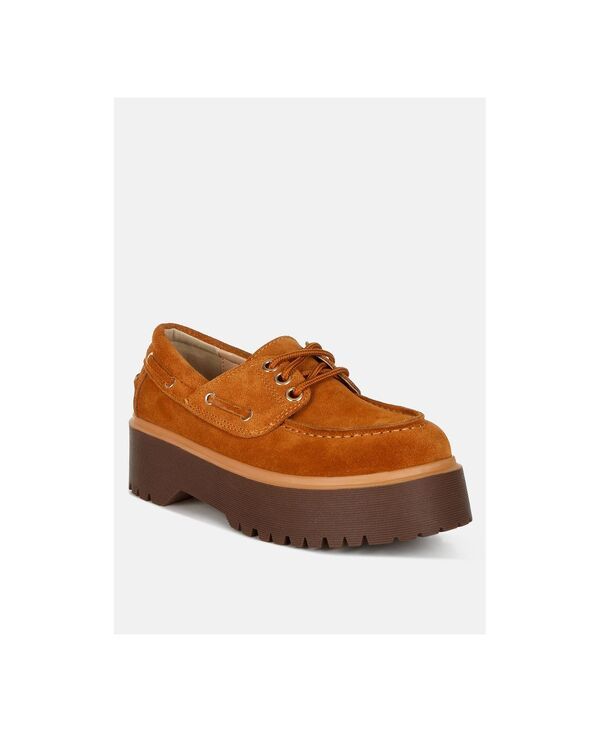 ラグアンドコー レディース シューズ スリッポン・ローファー オックスフォード スエード Rag Co Rag and Co Womens Cuckatoos Chunky Suede Oxford