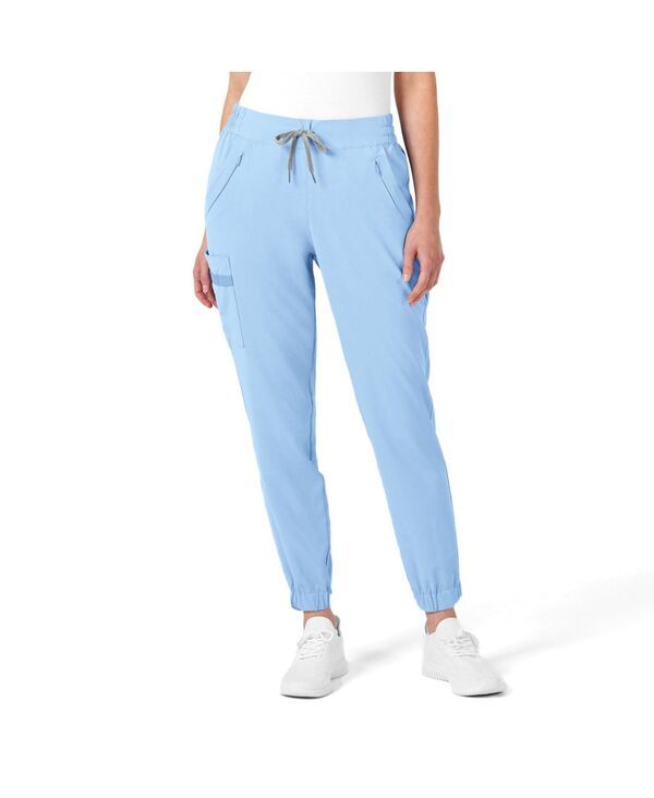 ウィンク レディース ボトムス カジュアルパンツ プチ Wink Petite RENEW Jogger Scrub Pant Powder blue ブルー