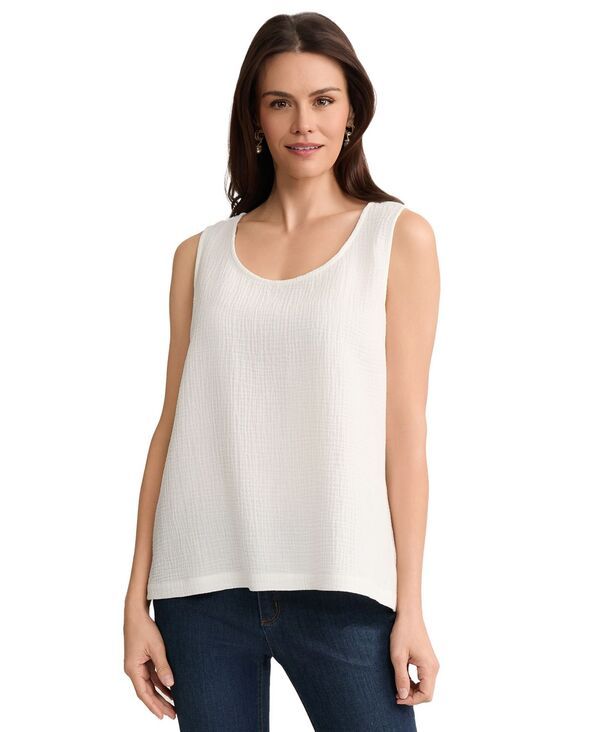 ジョーンズニューヨーク レディース トップス タンクトップ ノースリーブ Jones New York Womensleeveless Tank Top Natural white ホワイト