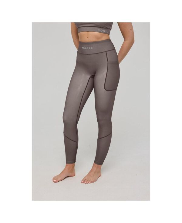 オースク レディース ボトムス レギンス OOSC Womens Infinite High Waisted Leggings Khaki カーキ