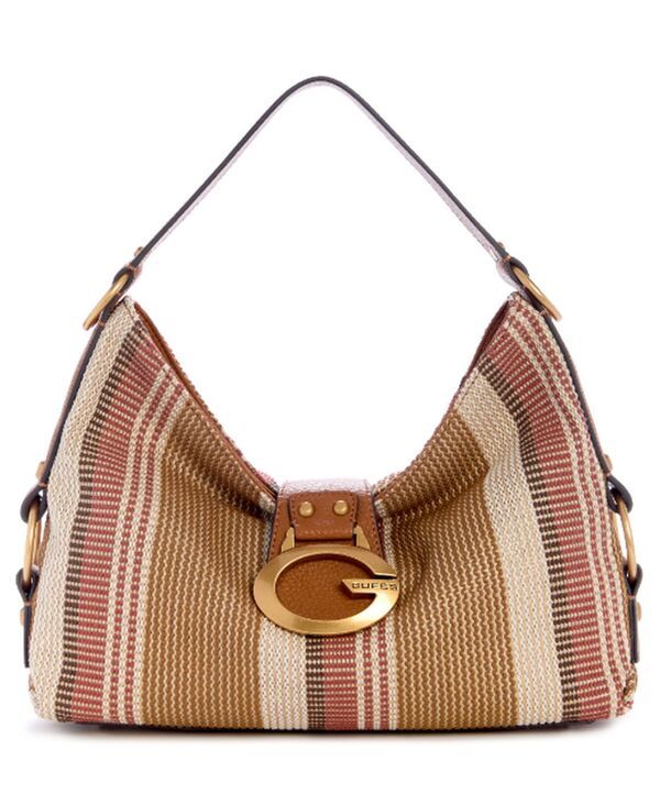 ゲス レディース バッグ GUESS Camden Large Shoulder Handbag BrownNatural ブラウン