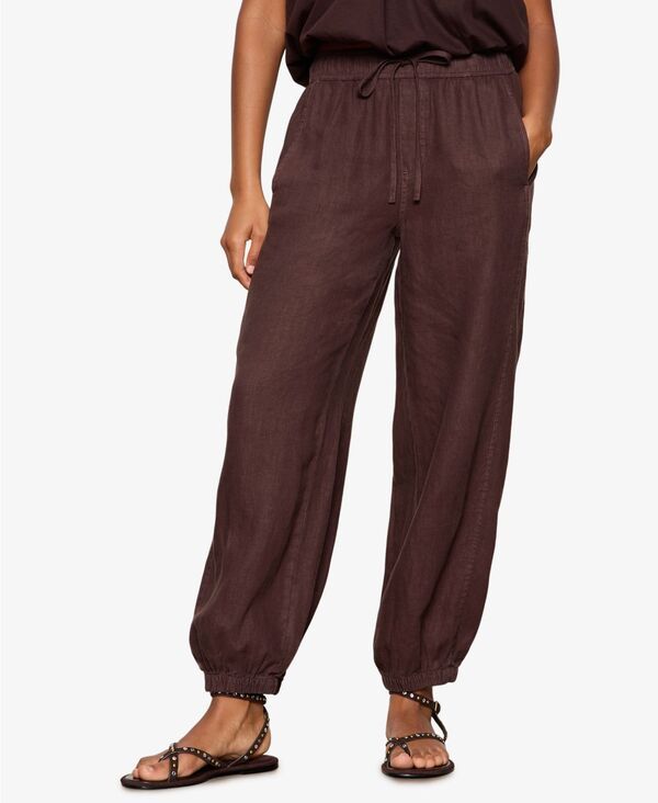 サンクチュアリー レディース ボトムス カジュアルパンツ リネン Sanctuary Womens Melody Linen MidRise Balloon Jogger Pants Rich Soi