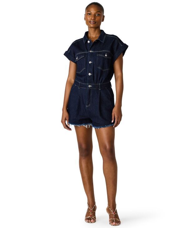 スティーブ マデン レディース ボトムス ハーフパンツ・ショーツ ロンパース 半袖 Steve Madden Womens Calliope Colla red ShortSleeve Romper