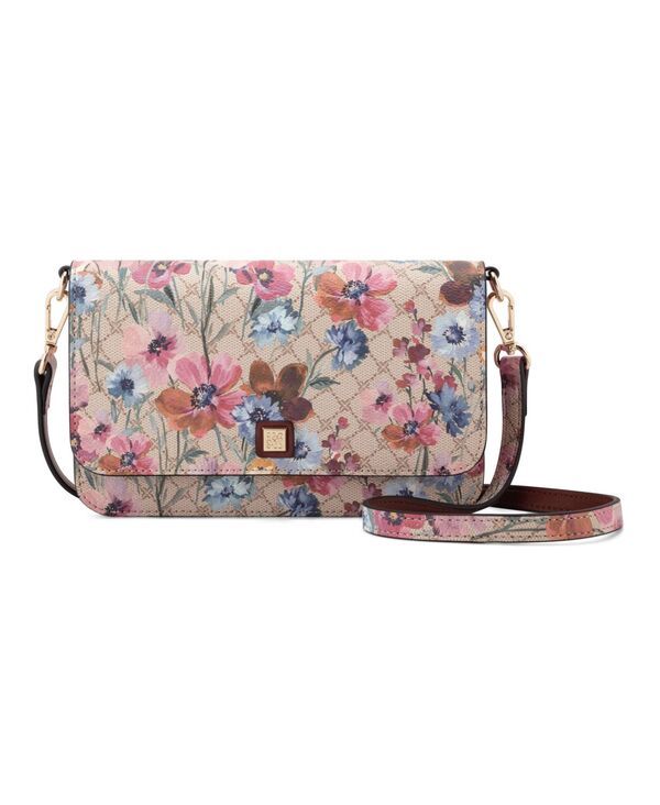 ナインウェスト レディース バッグ ミニ Nine West Khora Phone Mini Crossbody Bag Floralogo Chestnut