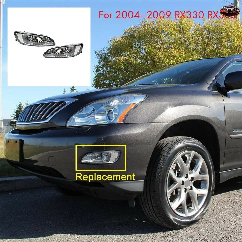 A65X-PAIR フロントバンパーフォグランプ クリアレンズ ドライビングランプアセンブリ レクサス 2004-2009 RX330 RX350 81220-0E010 81210-