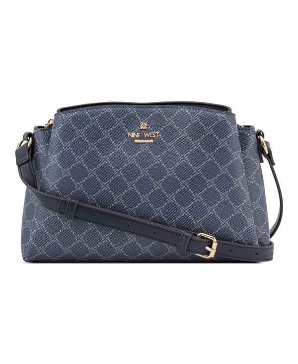 ナインウェスト レディース バッグ Nine West Luela Small Crossbody Bag Dark Denim Logo Navy ネイビー