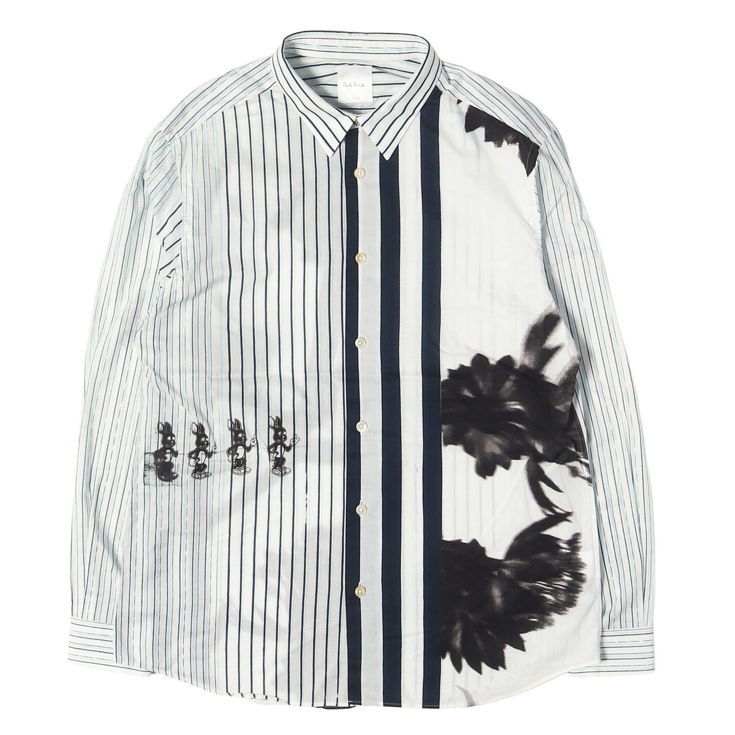 【美品】Paul Smith ポールスミス シャツ マルチカラー サイズ:L | 20SS コラージュ パネルプリント ドレスシャツ / MADE IN JAPAN | トップス カジュアルシャツ 長袖 日本製【メンズ】【中古】