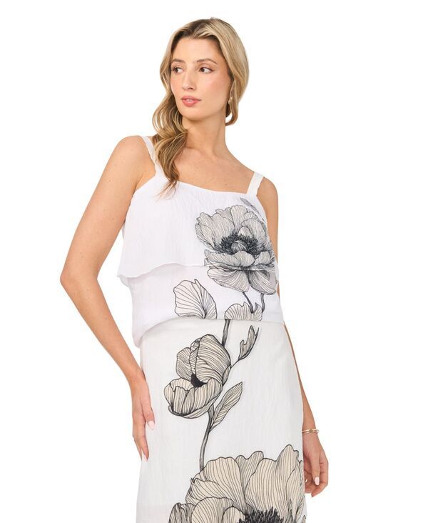 ヴィンスカムート レディース トップス タンクトップ Vince Camuto Womensquare Neck Tank Top Ultra White ホワイト