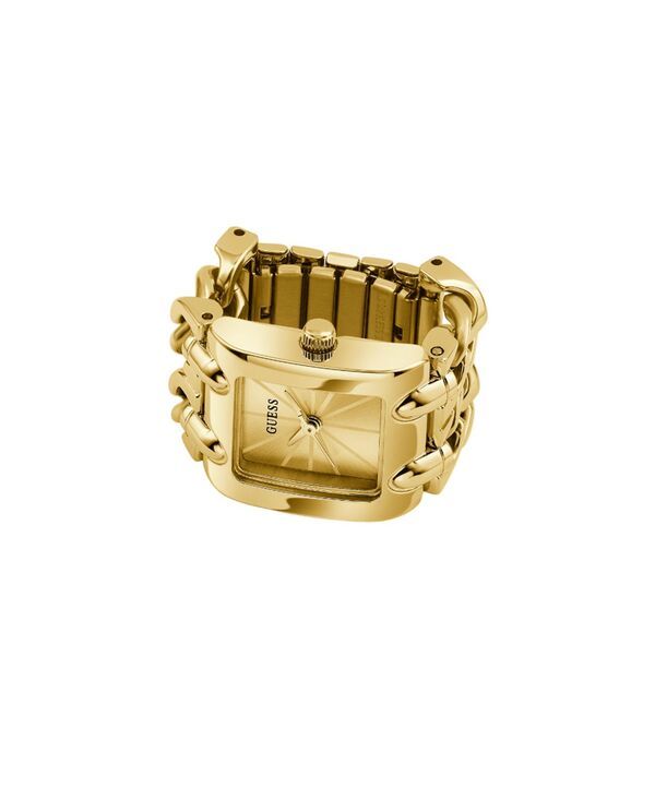 ゲス レディース アクセサリー 腕時計 Tシャツ GUESS Womens GoldTone Stainlessteel Analog Ring Watch 18mm Gold Tone ゴールド