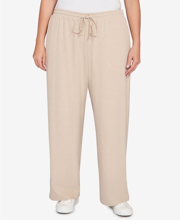 ハーツオブパーム レディース ボトムス カジュアルパンツ プラスサイズ HEARTS OF PALM Plusize Solid Texture Hatchi Casual Pant Cafe Au