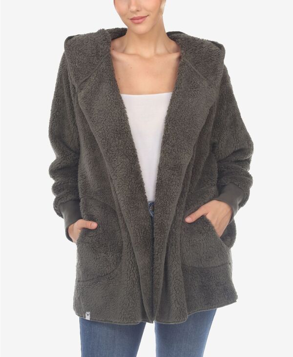 ホワイトマーク レディース アウター ジャケット・ブルゾン プラスサイズ White Mark Womens Plushooded with Pockets Jacket ArmyInspi red
