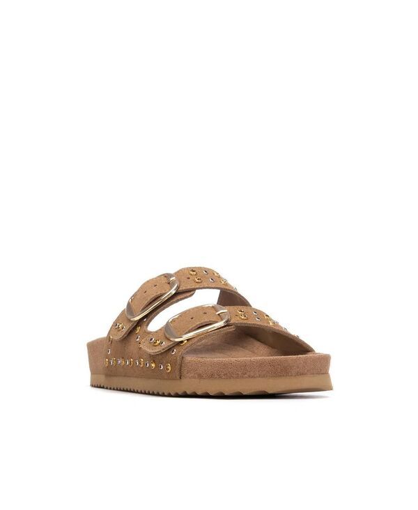 キシタイ レディース シューズ サンダル スエード XTI Womensuede Double Strap Buckle Sandals Camel キャメル
