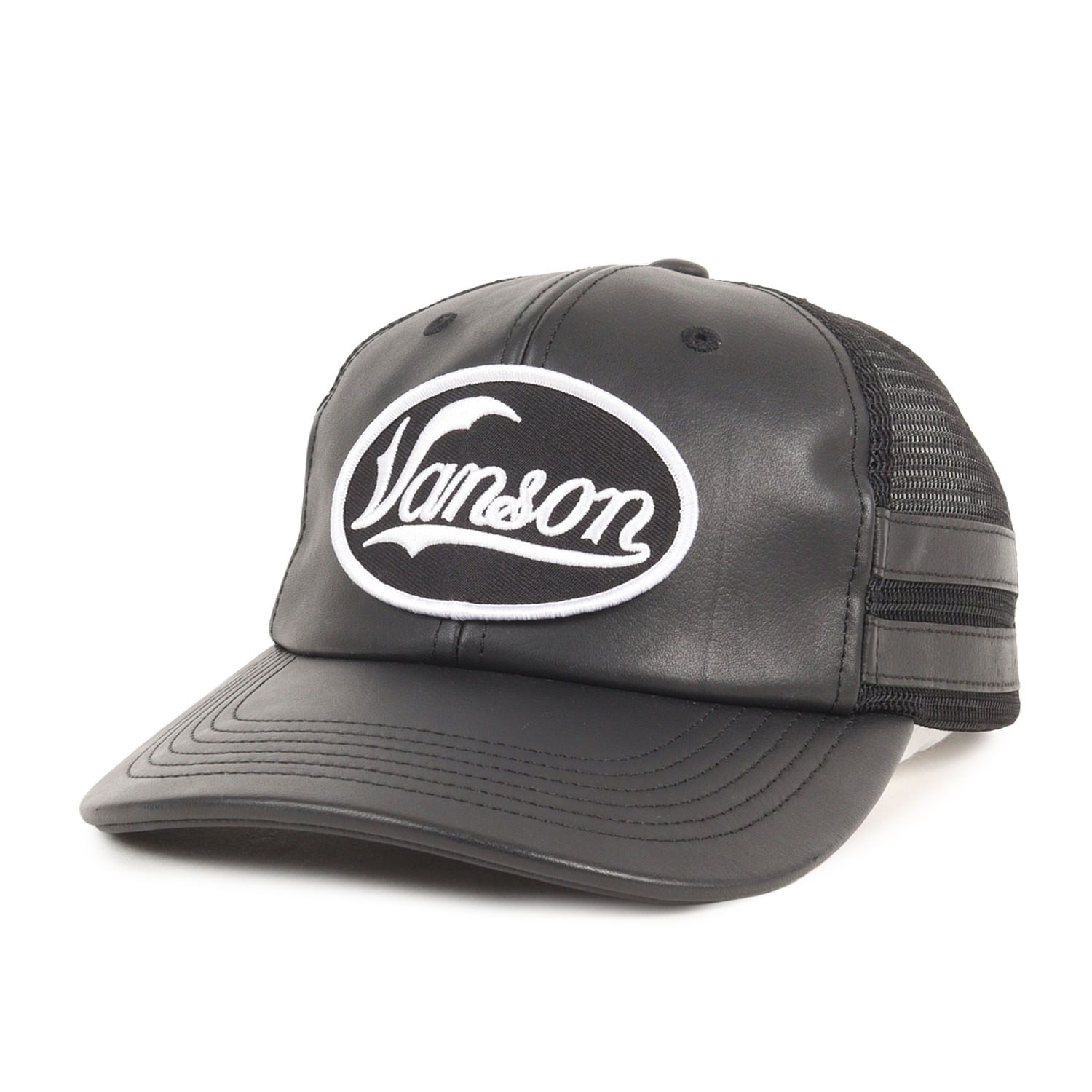 Supreme シュプリーム キャップ ブラック 黒 サイズ:FREE | 25AW ×VANSON レザー メッシュキャップ(Leathers Mesh Back 6-Panel) | ブランド 帽子【メンズ】【中古】
