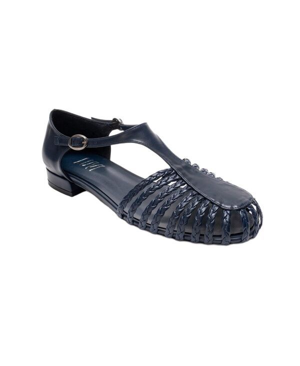 プロローグシューズ レディース サンダル Prologue Shoes Womens Onos Woven T Strap Sandal Navy ネイビー