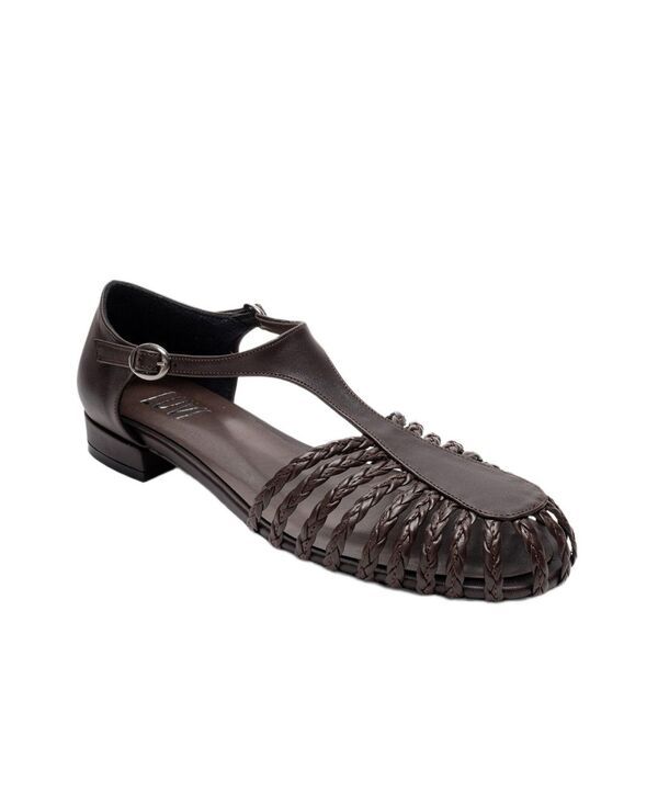 プロローグシューズ レディース サンダル Prologue Shoes Womens Onos Woven T Strap Sandal Brown ブラウン