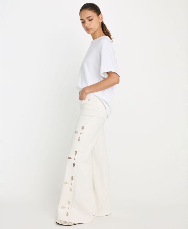 グッドアメリカン レディース ボトムス デニムパンツ ジーンズ Good American Womens WideLeg Jeans White ホワイト