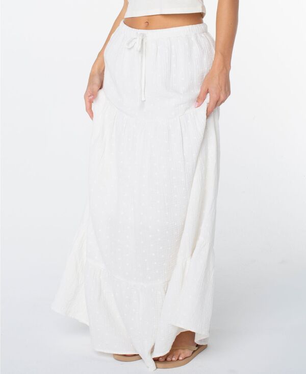 ロキシー レディース ボトムスカート ティアード マキシ Roxy Womenside Streetie red Maxi Skirt Cloudancer