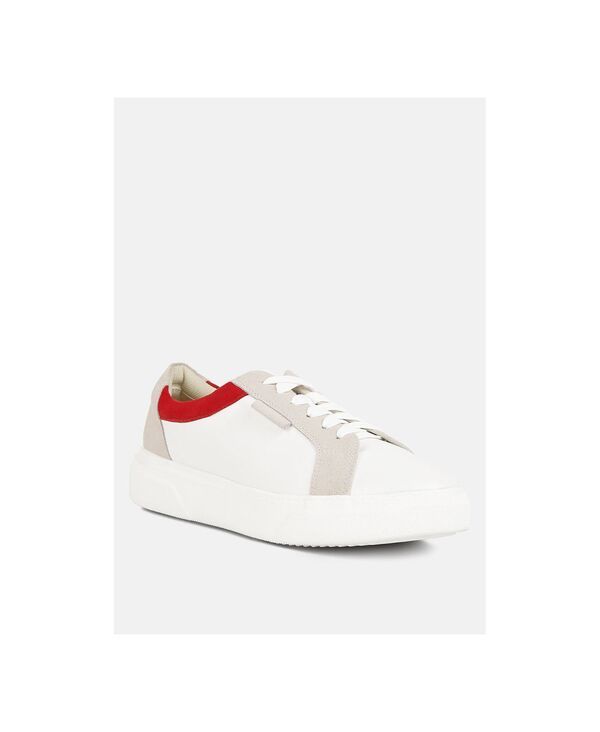 ラグアンドコー レディース シューズ スニーカー レザー Rag Co ENDLER Womens Color Block Leather Sneakers Red レッド