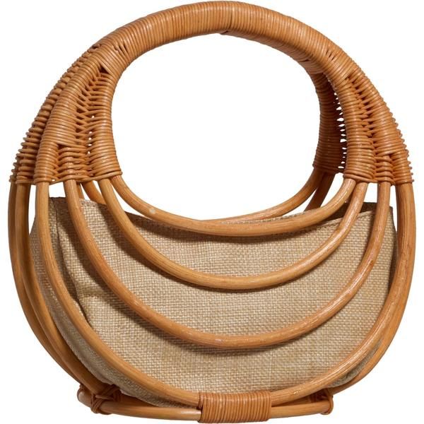 アンティッククラフト レディース バッグ ANTIKRAFT Straw Circle Bag Coral コーラル