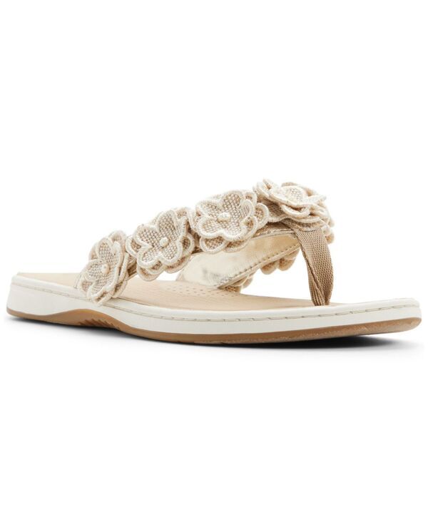 スペリー レディース シューズ スリッポン・ローファー フラワー柄 サンダル フラワー Sperry Womenseafish Floral Open Toe SlipOn Sandals Gold
