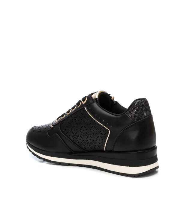 キシタイ レディース シューズ スニーカー XTI Womens Casual Sneakers With Side Zipper Black ブラック