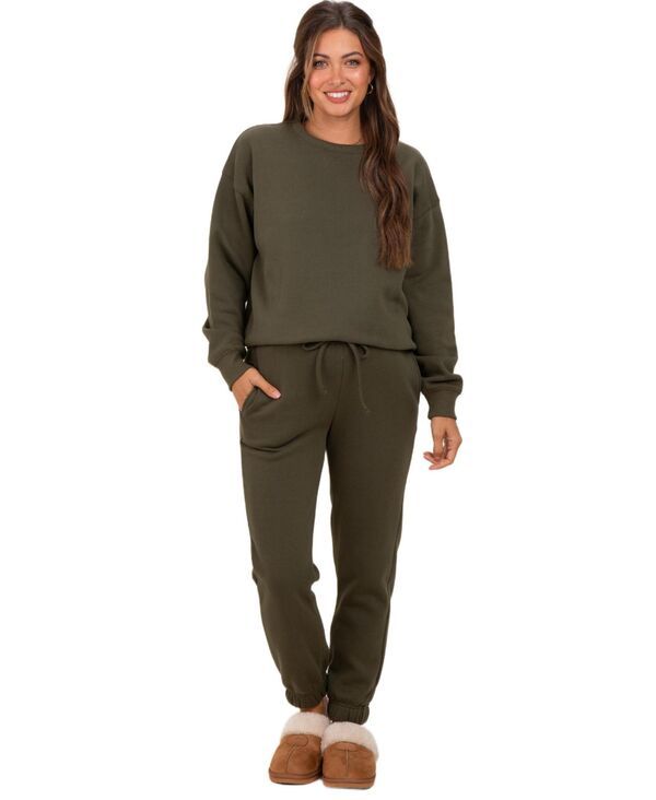 ピンクブラッシュ レディース アウター パーカー・スウェット マタニティ フリース Pinkblush Maternity Brown Fleece Long Sleeve Pullover Jogg