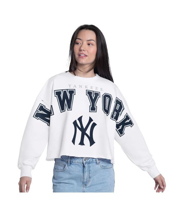 ジースリー フォーハー バイ カール バンクス レディース アウター パーカー・スウェット シャツ クロップド GIII 4Her by Carl Banks Womens White New Yor 11,346円