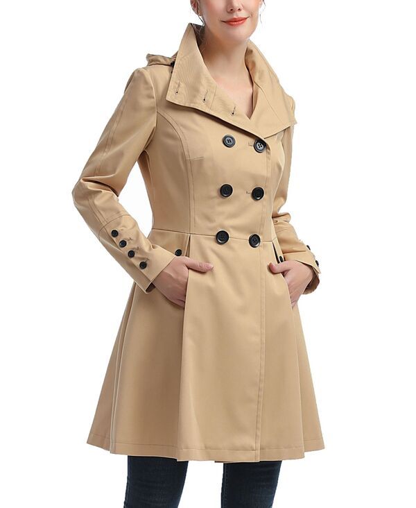 キミアンドカイ レディース アウター ジャケット・ブルゾン コート kimi kai Womens Adele Hooded Trench Coatan タン
