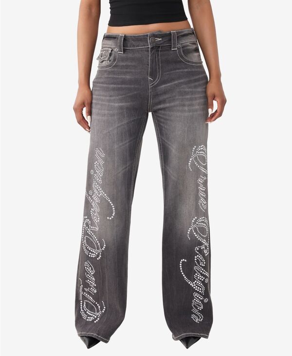 トゥルーレリジョン レディース ボトムス デニムパンツ ジーンズ True Religion Womens Bobbi MidRise Baggy Flap Jeans Canyon Rise