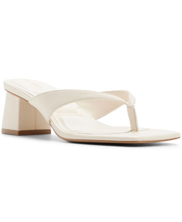 アルド レディース シューズ サンダル ALDO Womens Antonina Square Toe Thong Dressandals White Smooth ホワイト