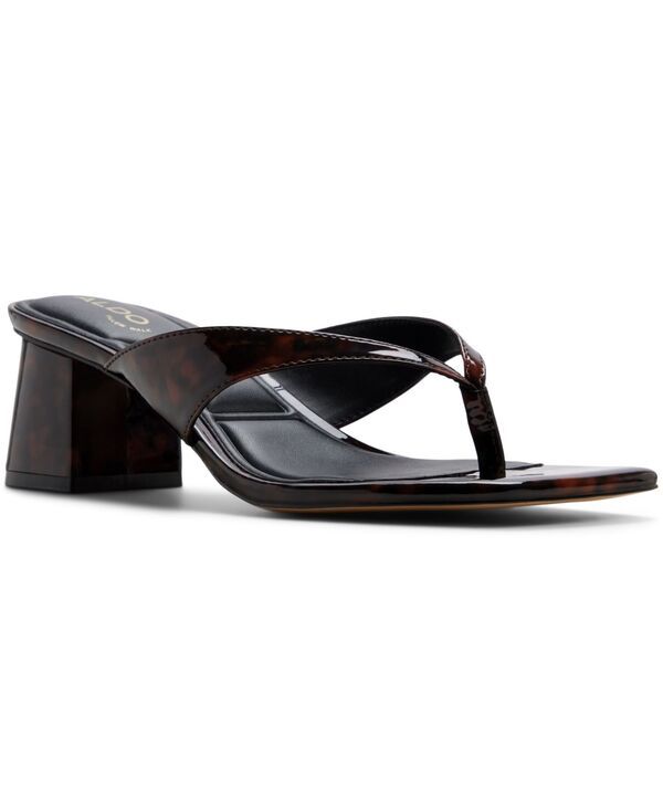アルド レディース シューズ サンダル ALDO Womens Antonina Square Toe Thong Dressandals Brown Patent ブラウン