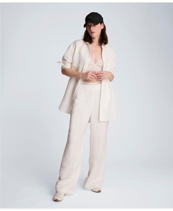 ケネスコール レディース ボトムス カジュアルパンツ リネン Kenneth Cole Womens PullOn Linen WideLeg Pants Pure White ホワイト 27,232円