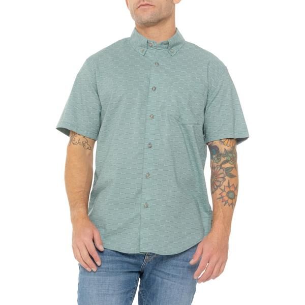 エディー バウアー メンズ トップス シャツ プリント Eddie Bauer Printed Woven Shirt Short Sleeve Dusty Loden