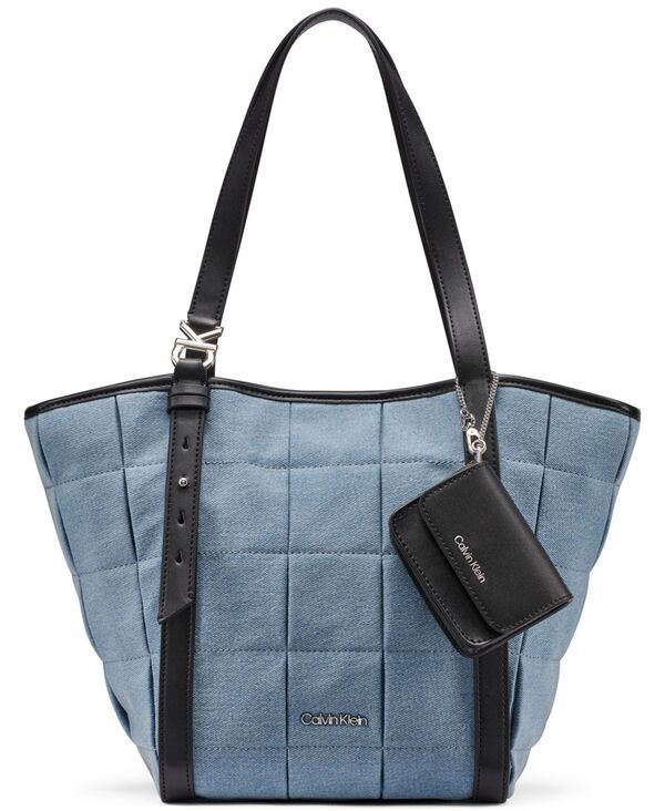 カルバンクライン レディース バッグ デニム Calvin Klein Tina Denim ExtraLarge Tote Handbag Light Wash Denim デニム