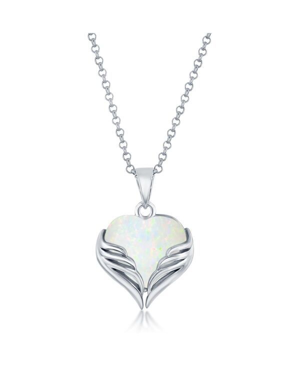 カリビアントレジャーズ レディース アクセサリー ネックレス・チョーカー・ペンダントトップ Caribbean Treasuresterling Silver Synthetic Opal Heart