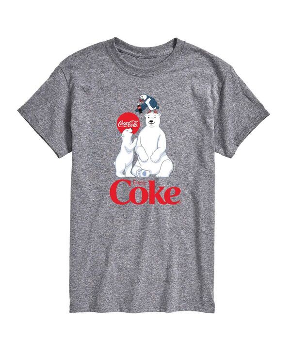 エアウェーブス メンズ トップス Tシャツ グラフィック AIRWAVES Mens CocaCola Polar Bears and Puffin Graphic TShirt Gray グレー