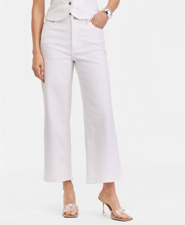 アイエヌシー インターナショナル コンセプト レディース ボトムス デニムパンツ スパンコール アンクル INC International Concepts Womens WideLeg Sequi