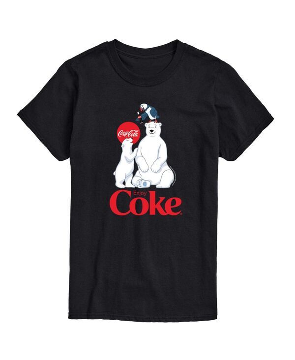 エアウェーブス メンズ トップス Tシャツ グラフィック AIRWAVES Mens CocaCola Polar Bears and Puffin Graphic TShirt Black ブラック